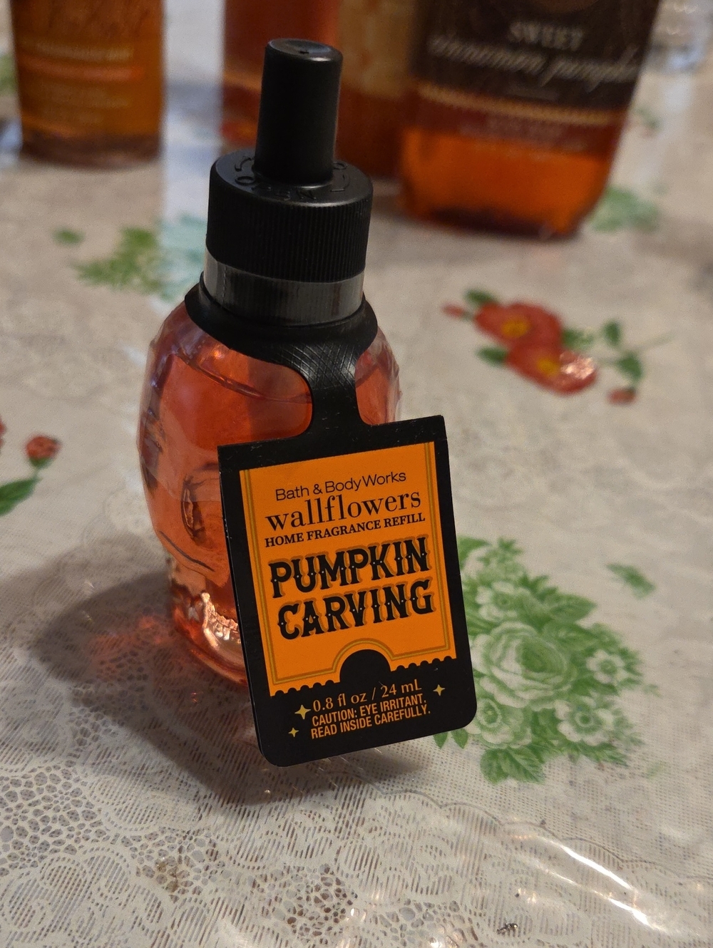 Nwt Bath & Body Works Pumpkin Carving Wallflowers Refill - Skull Design